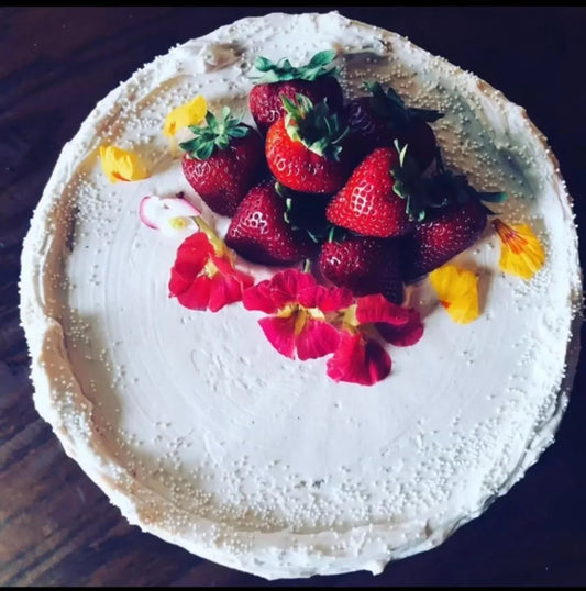 Black Raspberry Elderflower Cake by Criminal Baking Company